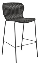 Coaster McKinley Upholstered Bar Stools with Footrest (Set of 2) Brown and Sandy Black Model 192040